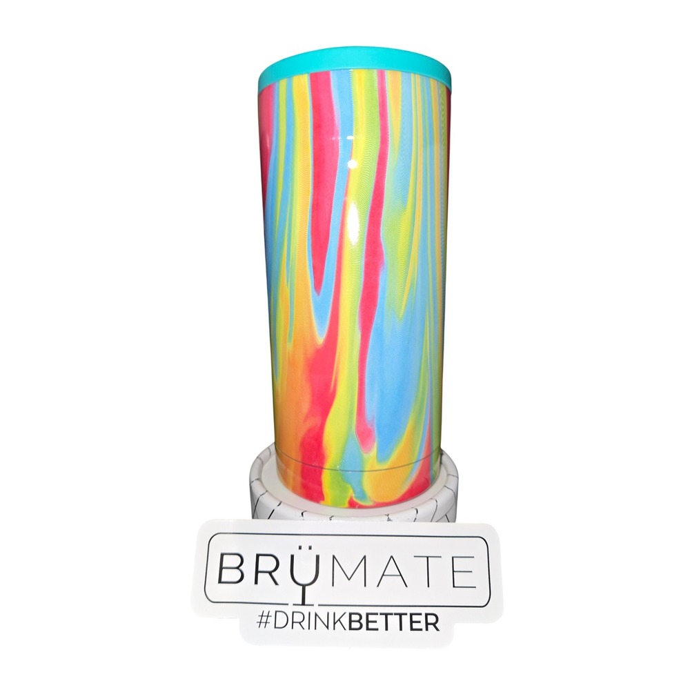 BrüMate Hopsulator Slim 12oz Tie-Dye Can Cooler Rare Retired Color HS12RS NIB